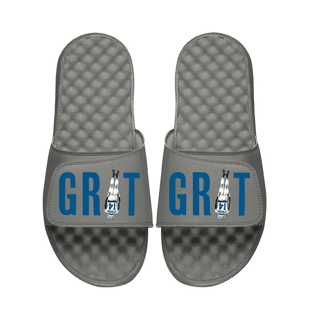 Youth ISlide Amon-Ra St. Brown Grit Wordmark Slide Sandals