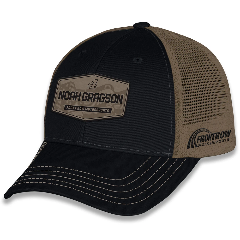 Unisex Checkered Flag Sports Black Noah Gragson Flag Trucker Adjustable Hat