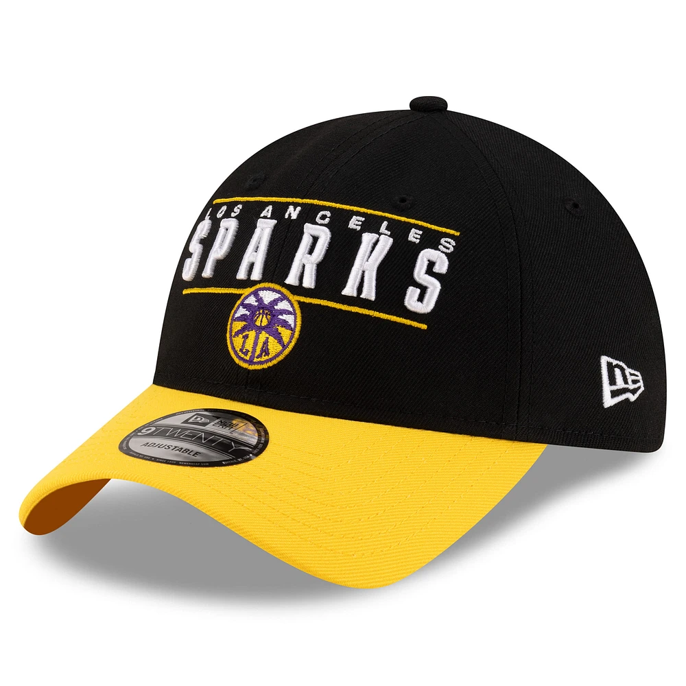Unisex New Era Black/Gold Los Angeles Sparks 2025 WNBA Draft 9TWENTY Adjustable Hat