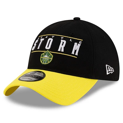 Unisex New Era Black/Yellow Seattle Storm 2025 WNBA Draft 9TWENTY Adjustable Hat