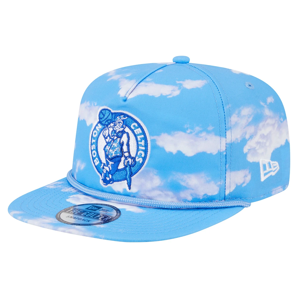 Men's New Era Light Blue Boston Celtics Head in the Clouds Golfer Rope Adjustable Hat