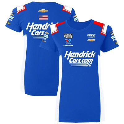 Women's Hendrick Motorsports Team Collection Blue Kyle Larson HendrickCars.com Uniform T-Shirt