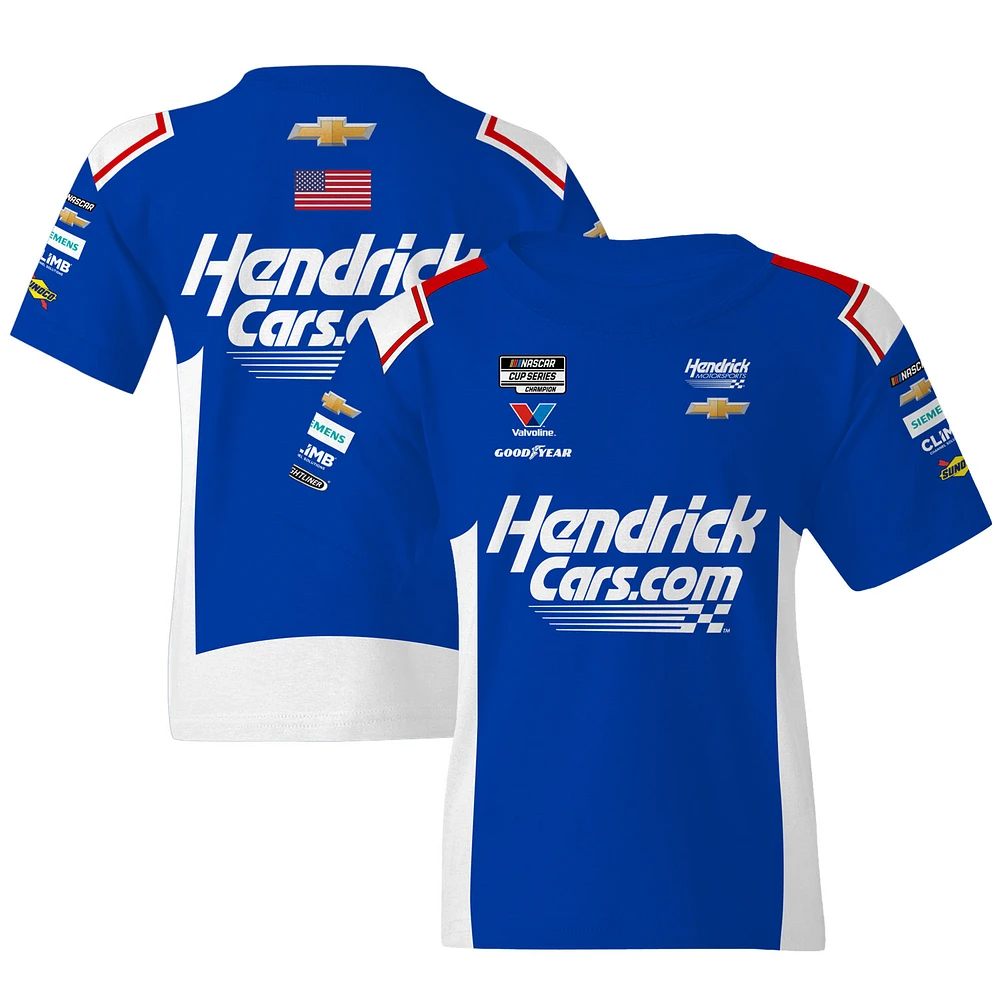 Youth Hendrick Motorsports Team Collection Blue Kyle Larson Valvoline Uniform T-Shirt