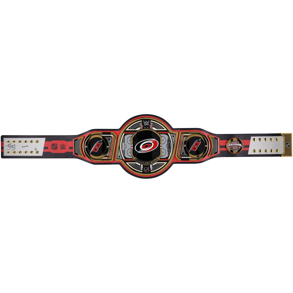 Brent Burns Carolina Hurricanes Autographed WWE Legacy Title Belt with "Burnzie" Inscription