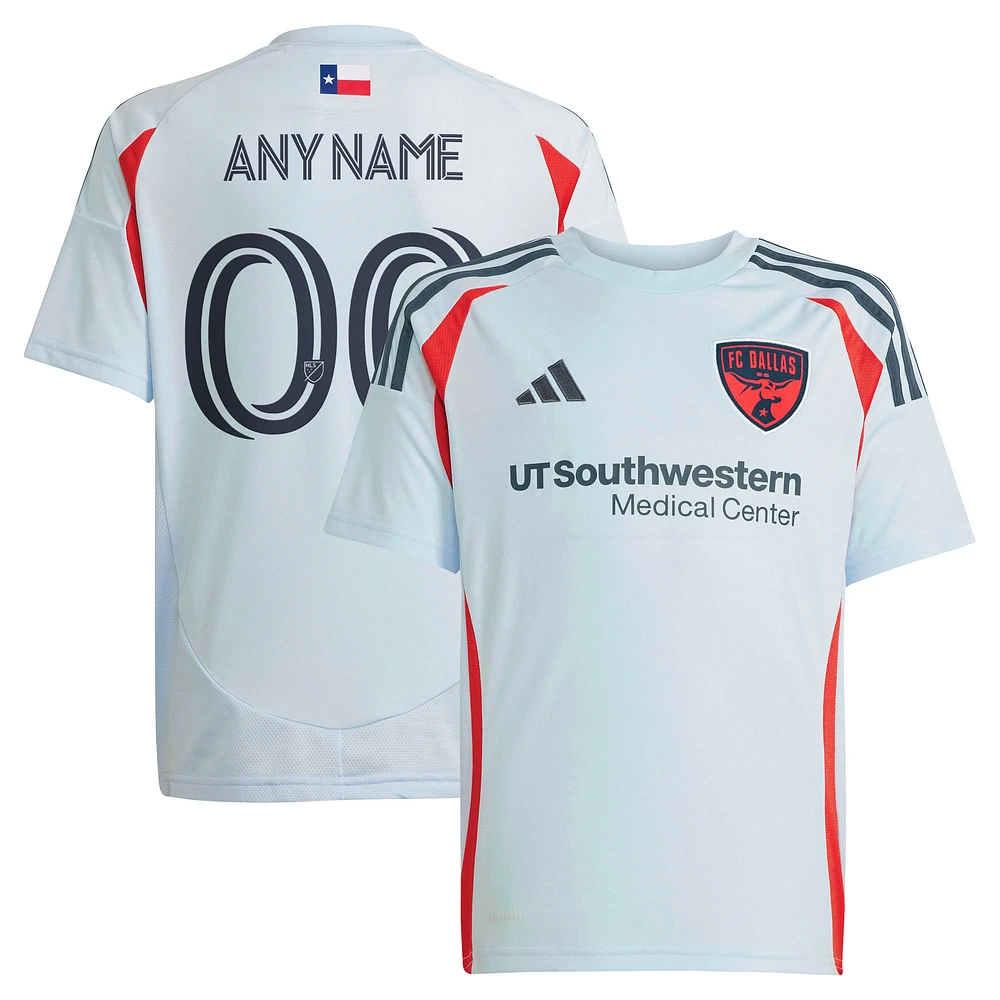 Youth adidas Light Blue FC Dallas 2025 The Inferno Kit Replica Custom Jersey