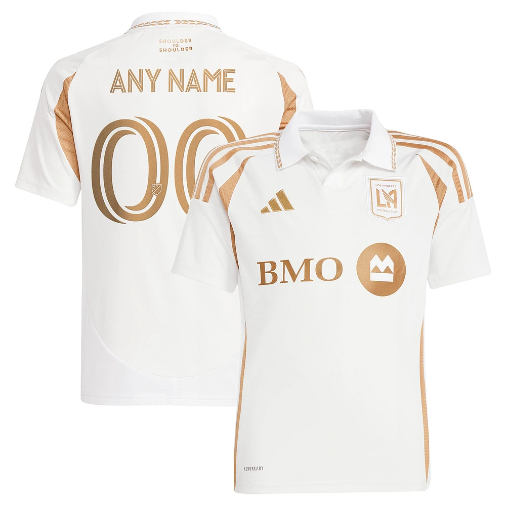 Youth adidas White LAFC 2025 Secondary Replica Custom Jersey