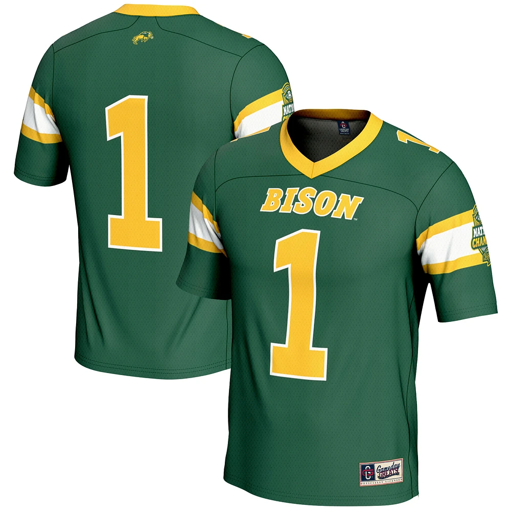 Youth GameDay Greats #1 Green NDSU Bison 2024 NCAA FCS Football National Champions Lightweight Fashion Jersey