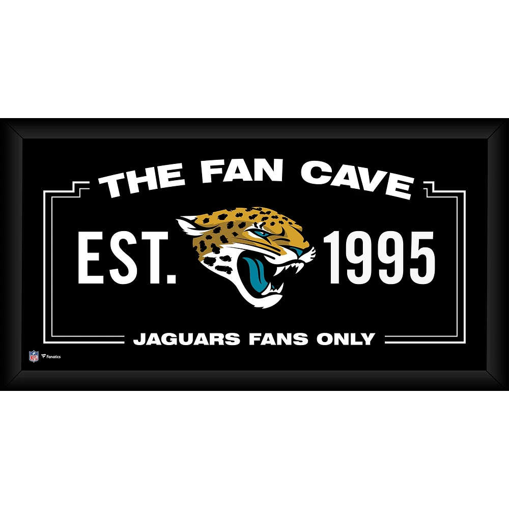 Jacksonville Jaguars Framed 10" x 20" Fan Cave Collage