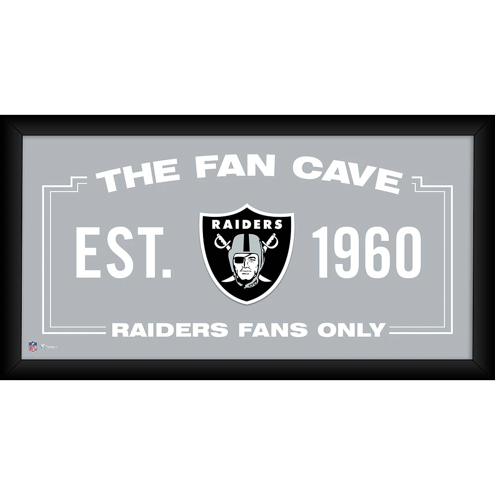 Las Vegas Raiders Framed 10" x 20" Fan Cave Collage