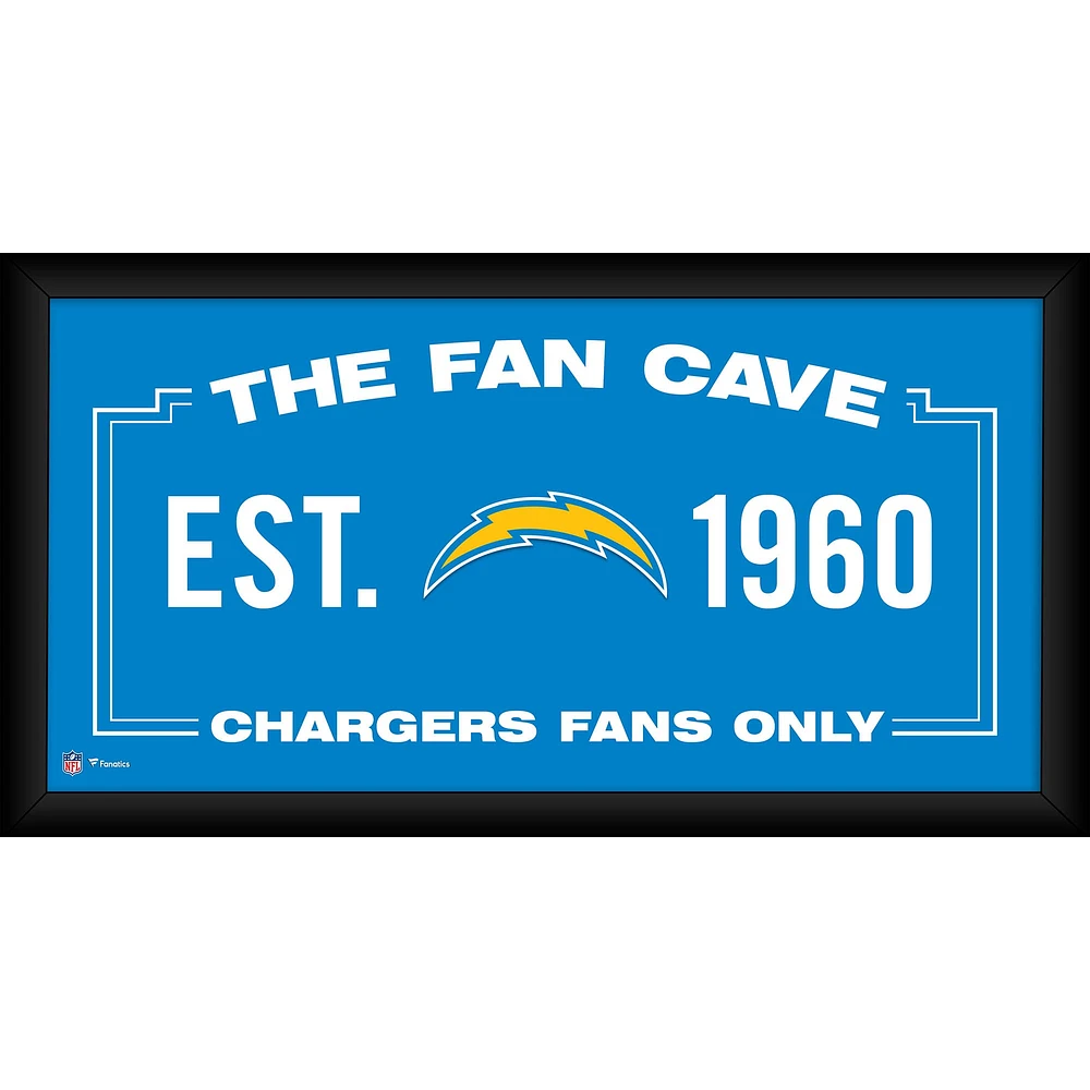 Los Angeles Chargers Framed 10" x 20" Fan Cave Collage