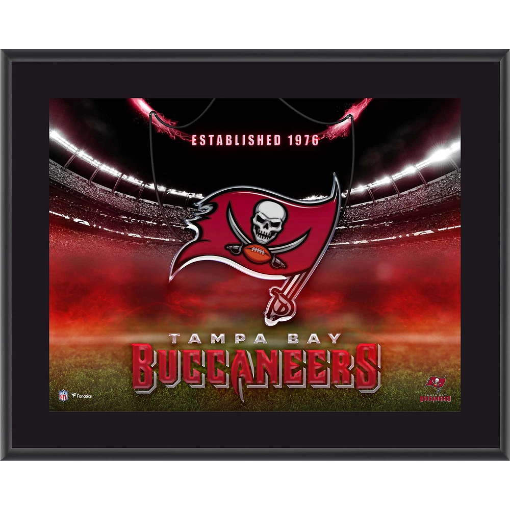 Tampa Bay Buccaneers 10.5" x 13" Horizontal Team Logo Sublimated Plaque