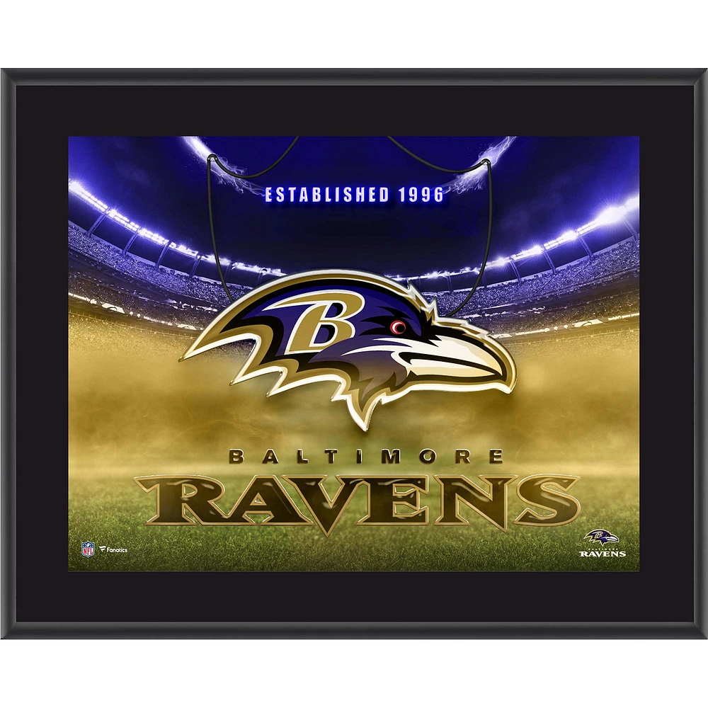 Baltimore Ravens 10.5" x 13" Horizontal Team Logo Sublimated Plaque