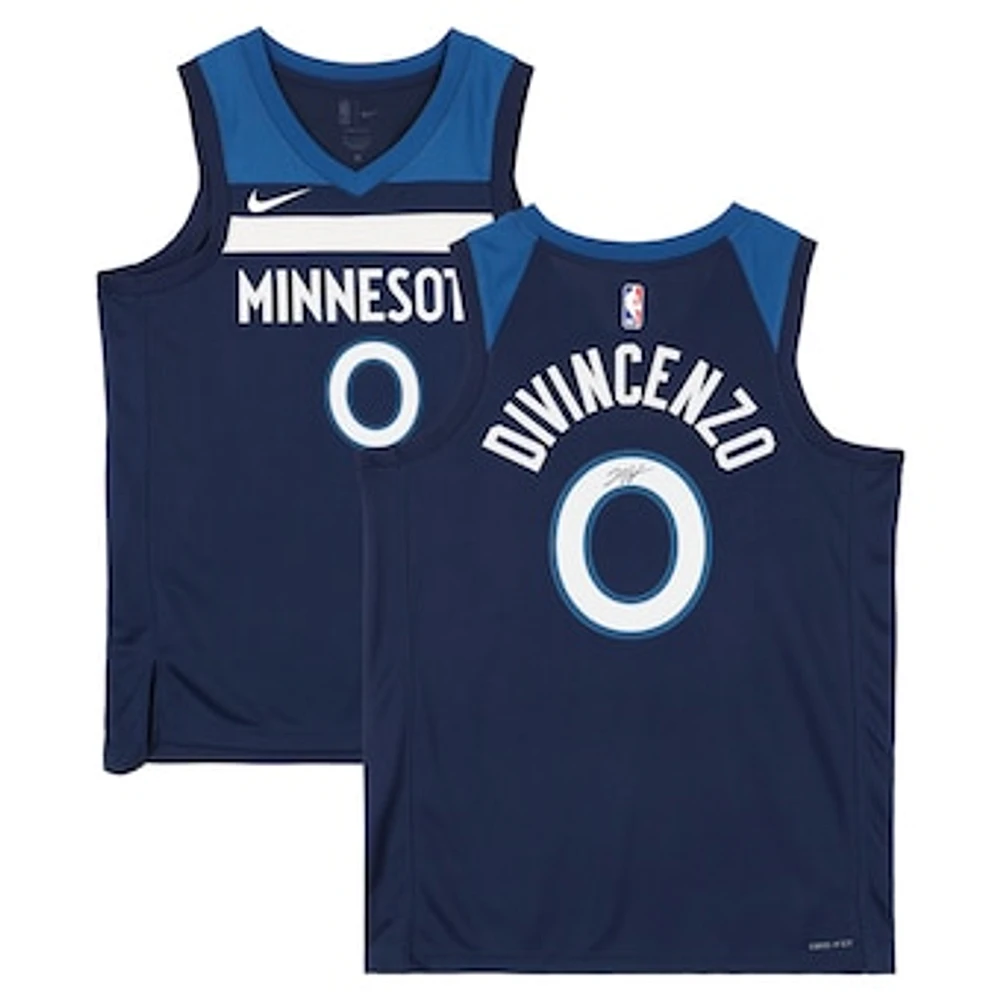 Donte DiVincenzo Minnesota Timberwolves Autographed Navy Nike Icon Edition Swingman Jersey