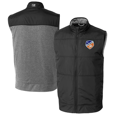 Men's Cutter & Buck FC Cincinnati Stealth Hybrid Quilted Windbreaker Full-Zip Vest