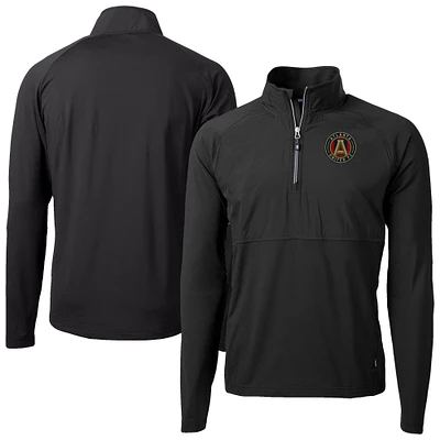 Men's Cutter & Buck Atlanta United FC Adapt Eco Knit Hybrid Recycled Raglan Quarter-Zip Top