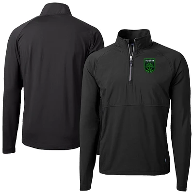 Men's Cutter & Buck Austin FC Adapt Eco Knit Hybrid Recycled Raglan Quarter-Zip Top