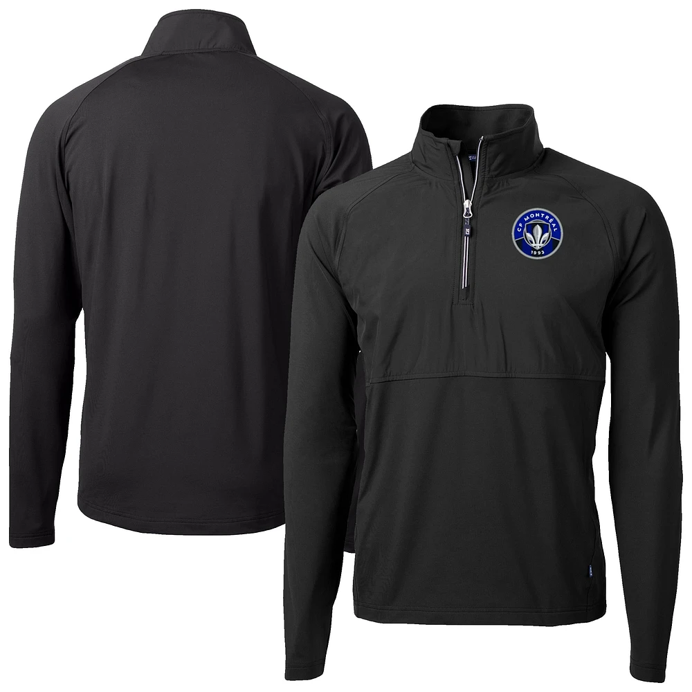 Men's Cutter & Buck CF Montreal Adapt Eco Knit Hybrid Recycled Raglan Quarter-Zip Top