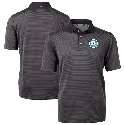 Men's Cutter & Buck Chicago Fire Virtue Eco Pique Micro Stripe Recycled Polo