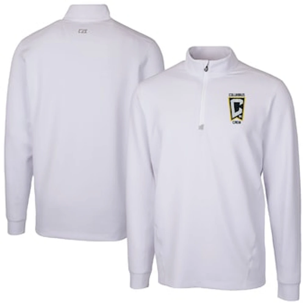 Men's Cutter & Buck Columbus Crew Traverse Stretch Eco Quarter-Zip Pullover Top
