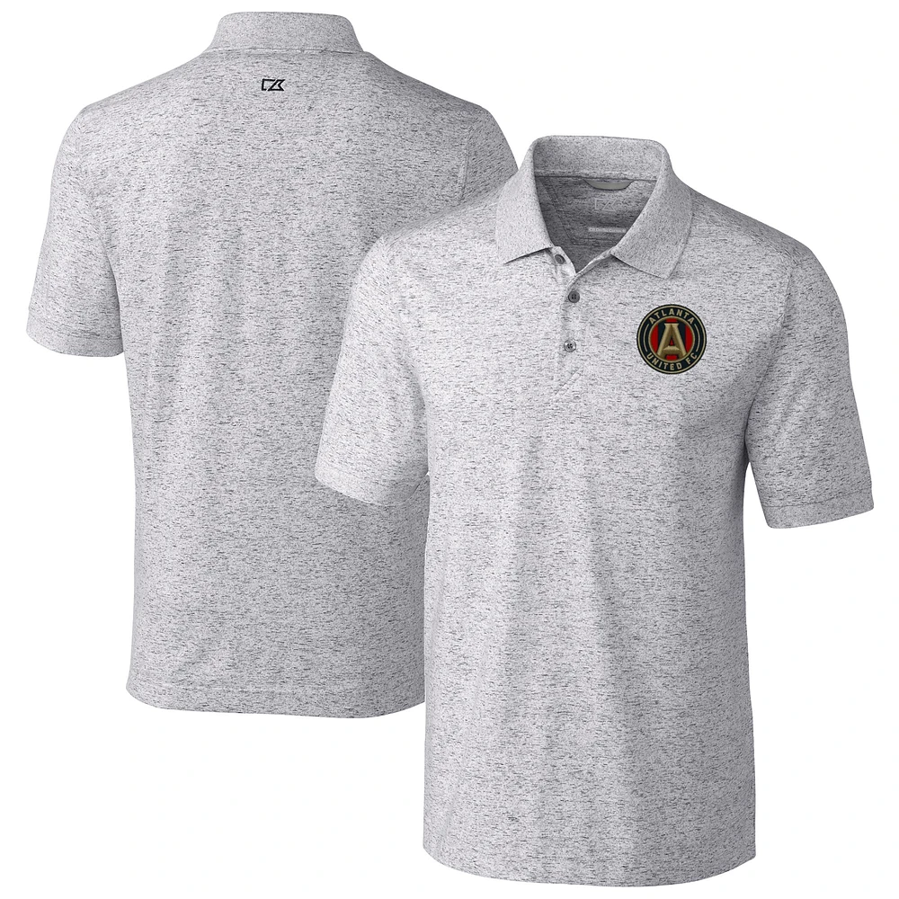 Men's Cutter & Buck Gray Atlanta United FC Advantage Tri-Blend Space Dye Polo