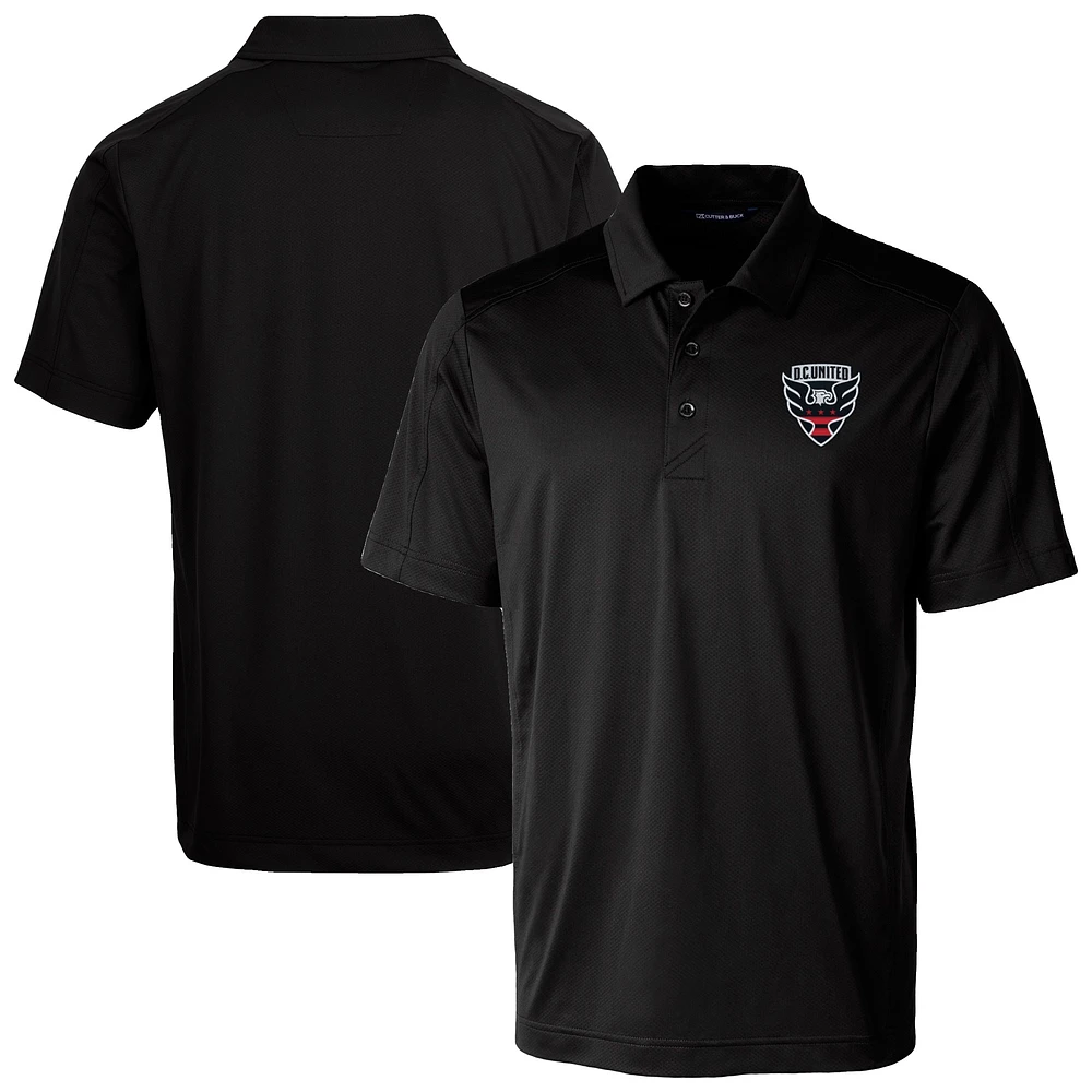 Men's Cutter & Buck Black D.C. United Prospect Eco Textured Stretch Recycled Polo
