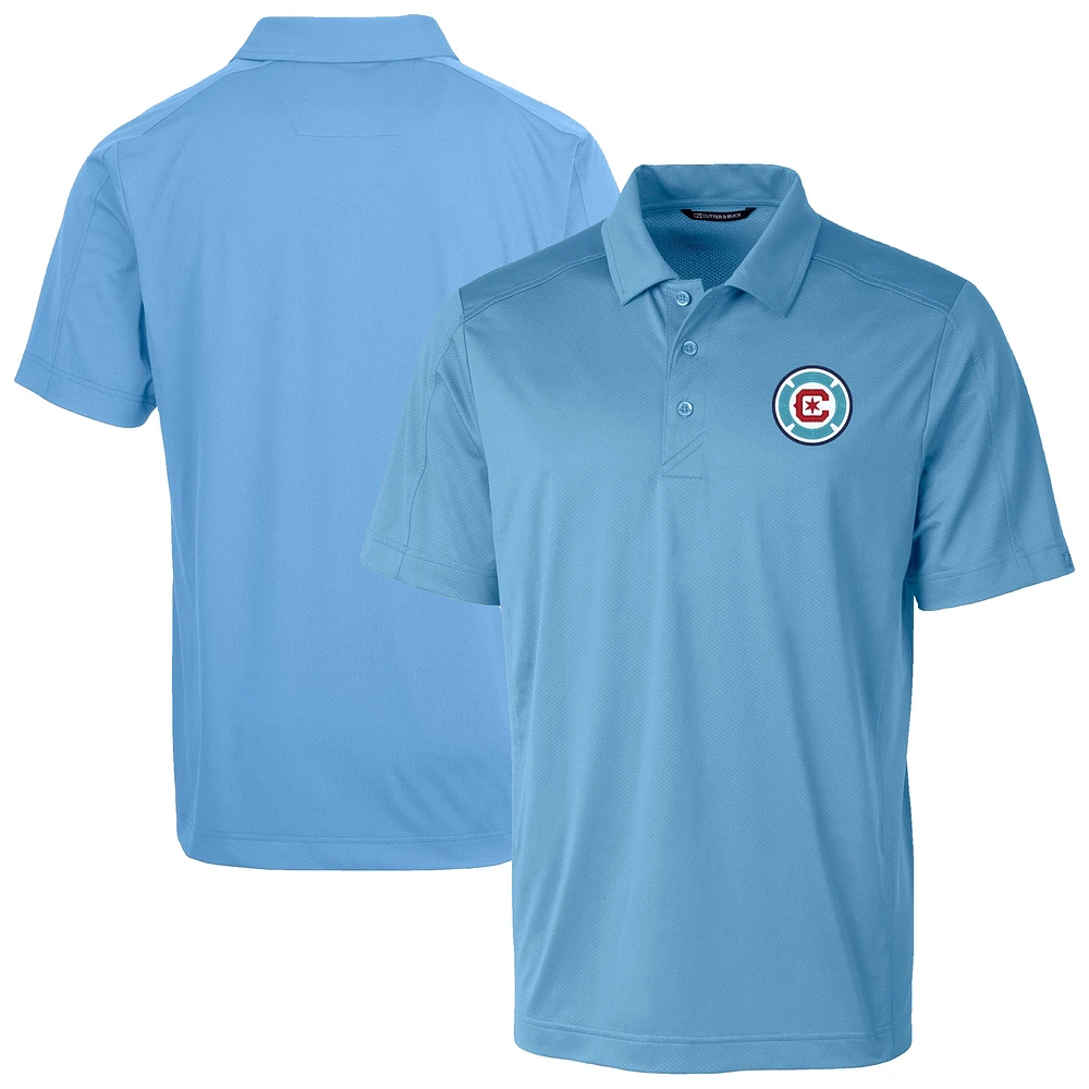 Men's Cutter & Buck Powder Blue Chicago Fire Prospect Eco Textured Stretch Recycled Polo
