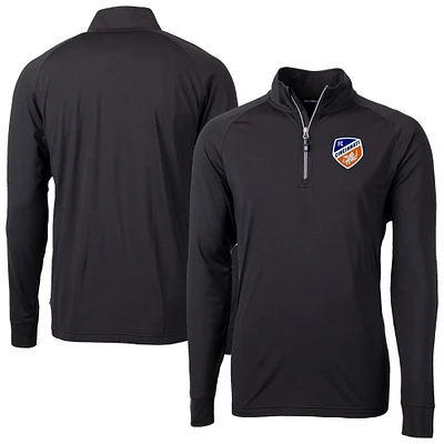 Men's Cutter & Buck FC Cincinnati Adapt Eco Knit Stretch Recycled Raglan Quarter-Zip Pullover Top