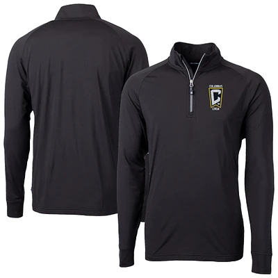 Men's Cutter & Buck Columbus Crew Adapt Eco Knit Stretch Recycled Raglan Quarter-Zip Pullover Top