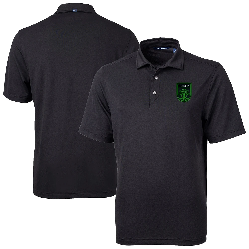 Men's Cutter & Buck Black Austin FC Virtue Eco Pique Recycled Polo