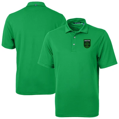 Men's Cutter & Buck Kelly Green Austin FC Virtue Eco Pique Recycled Polo