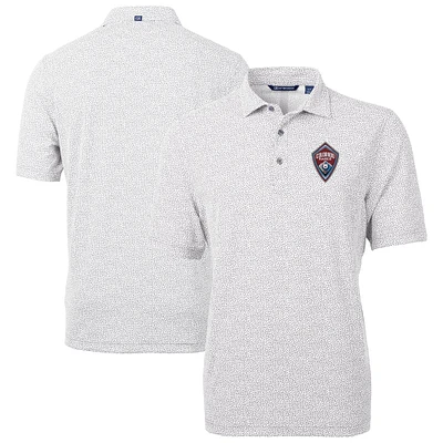 Men's Cutter & Buck Gray Colorado Rapids Virtue Eco Pique Botanical Print Recycled Polo