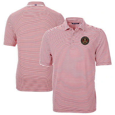 Men's Cutter & Buck Atlanta United FC Virtue Eco Pique Stripe Recycled DryTec Polo