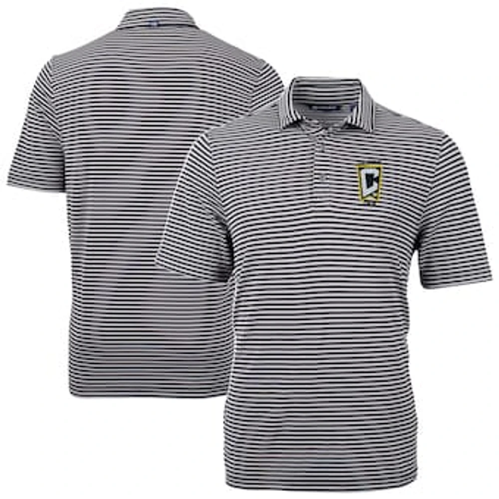 Men's Cutter & Buck Columbus Crew Virtue Eco Pique Stripe Recycled DryTec Polo