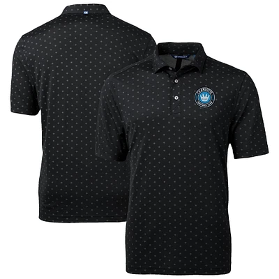 Men's Cutter & Buck Charlotte FC Virtue Eco Pique Tile Print Recycled Polo