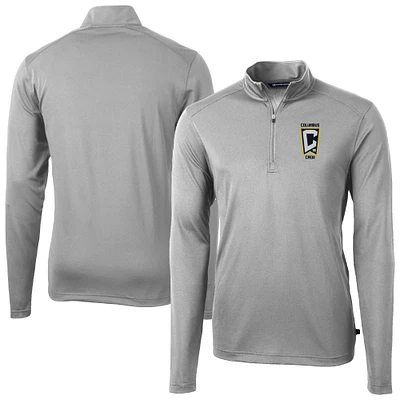 Men's Cutter & Buck Columbus Crew Virtue Eco Pique Recycled Quarter-Zip Pullover Top