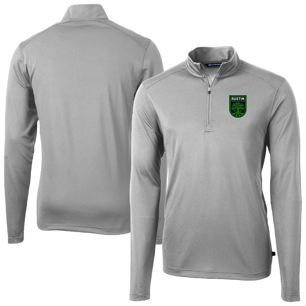 Men's Cutter & Buck Austin FC Virtue Eco Pique Recycled Quarter-Zip Pullover Top