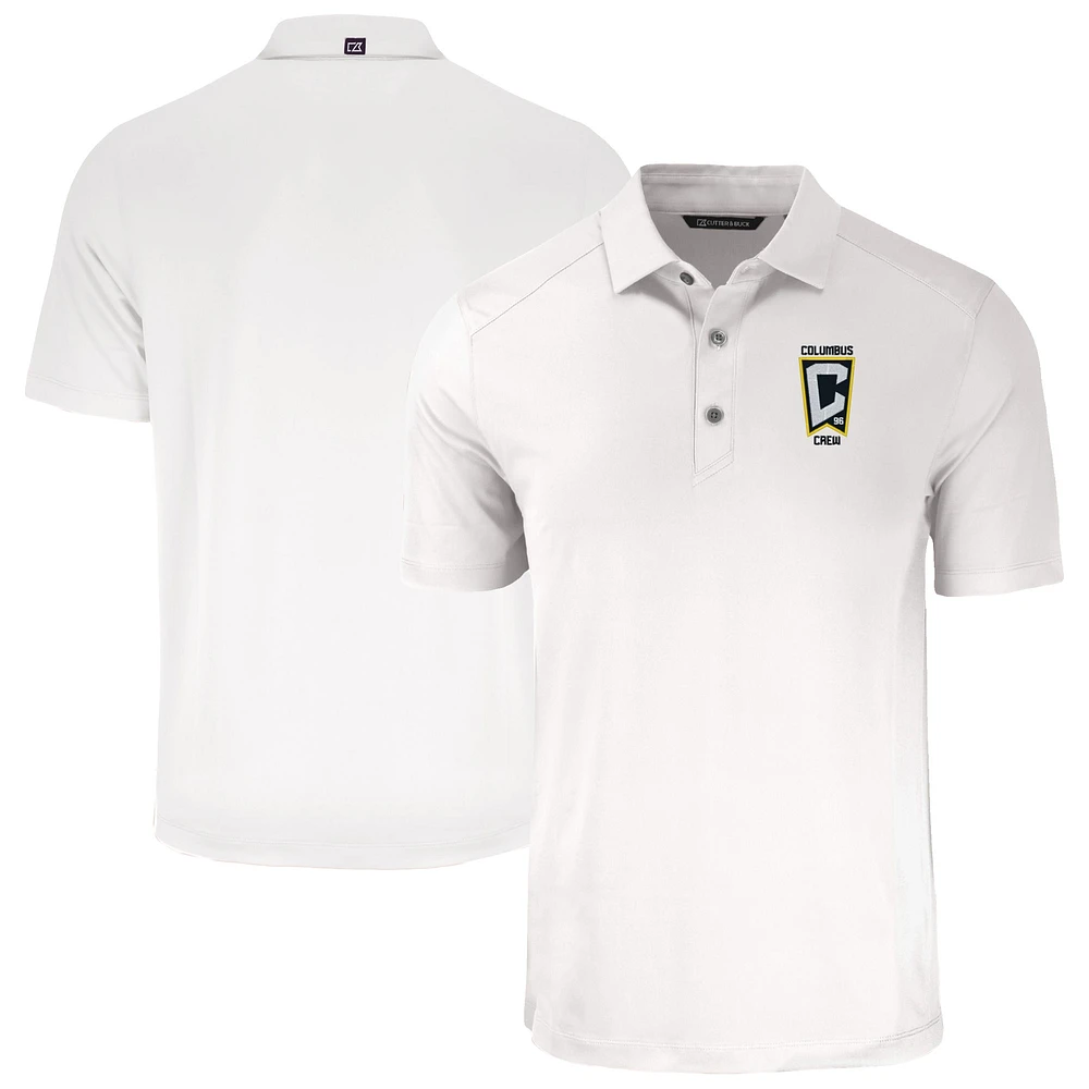 Men's Cutter & Buck White Columbus Crew Forge Eco Stretch Recycled Polo
