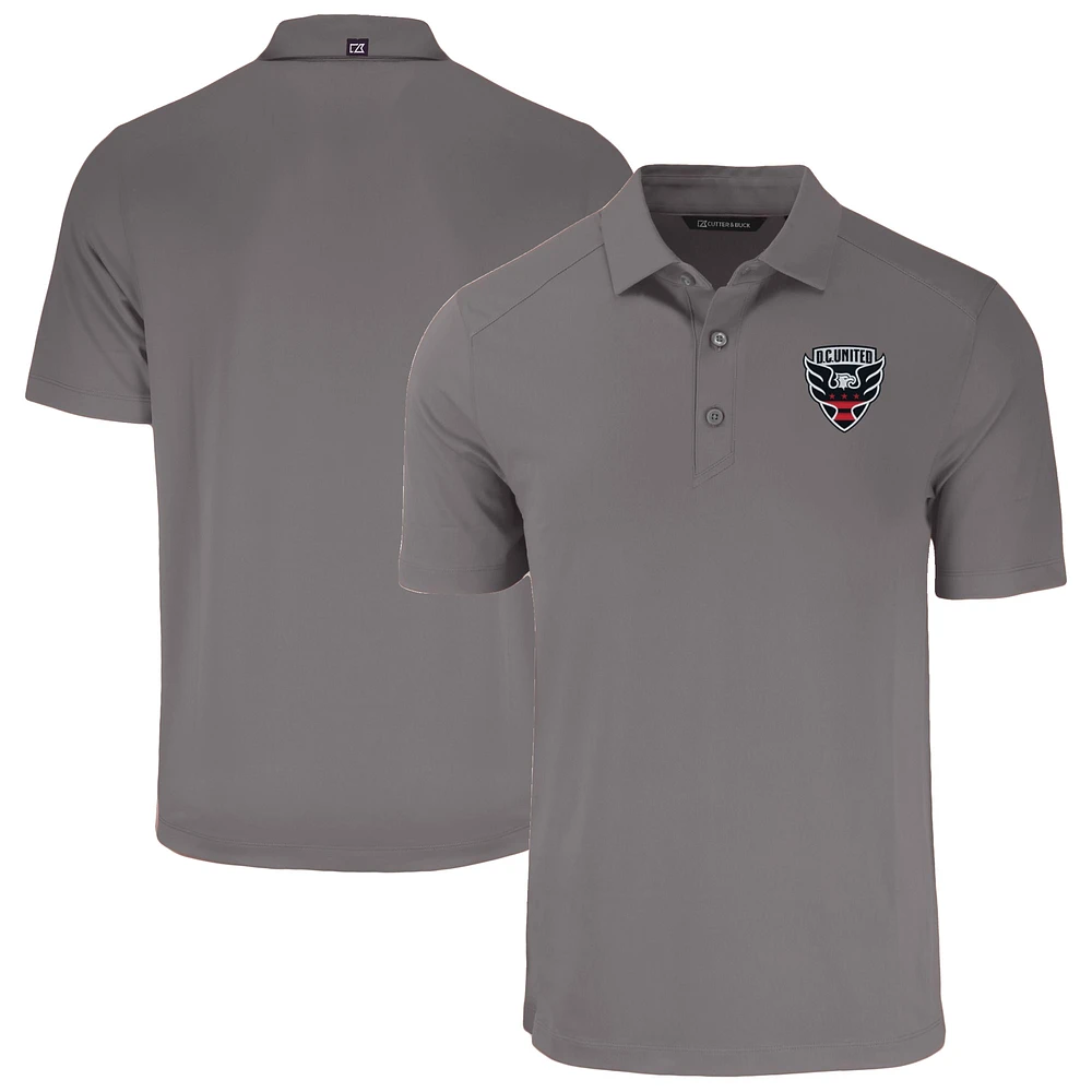 Men's Cutter & Buck Charcoal D.C. United Forge Eco Stretch Recycled Polo