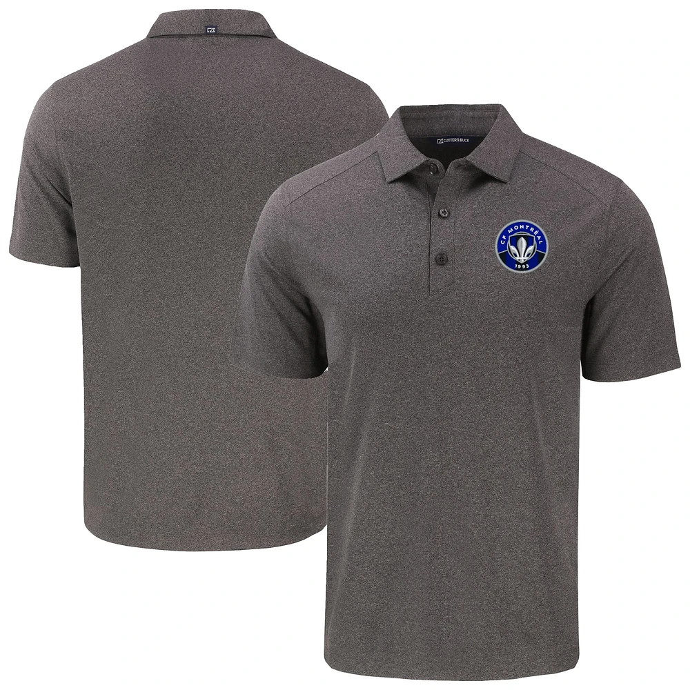 Men's Cutter & Buck Heather Black CF Montreal Forge Eco Stretch Recycled Polo