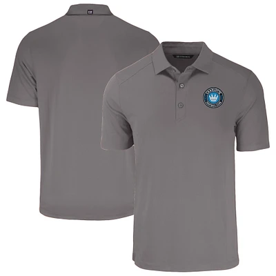 Men's Cutter & Buck Charcoal Charlotte FC Forge Eco Stretch Recycled Polo