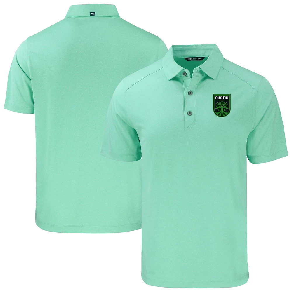Men's Cutter & Buck Mint Austin FC Forge Eco Stretch Recycled Polo