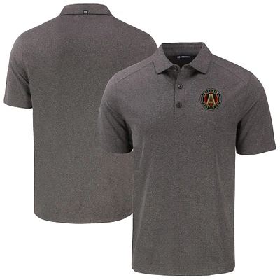 Men's Cutter & Buck Heather Black Atlanta United FC Forge Eco Stretch Recycled Polo