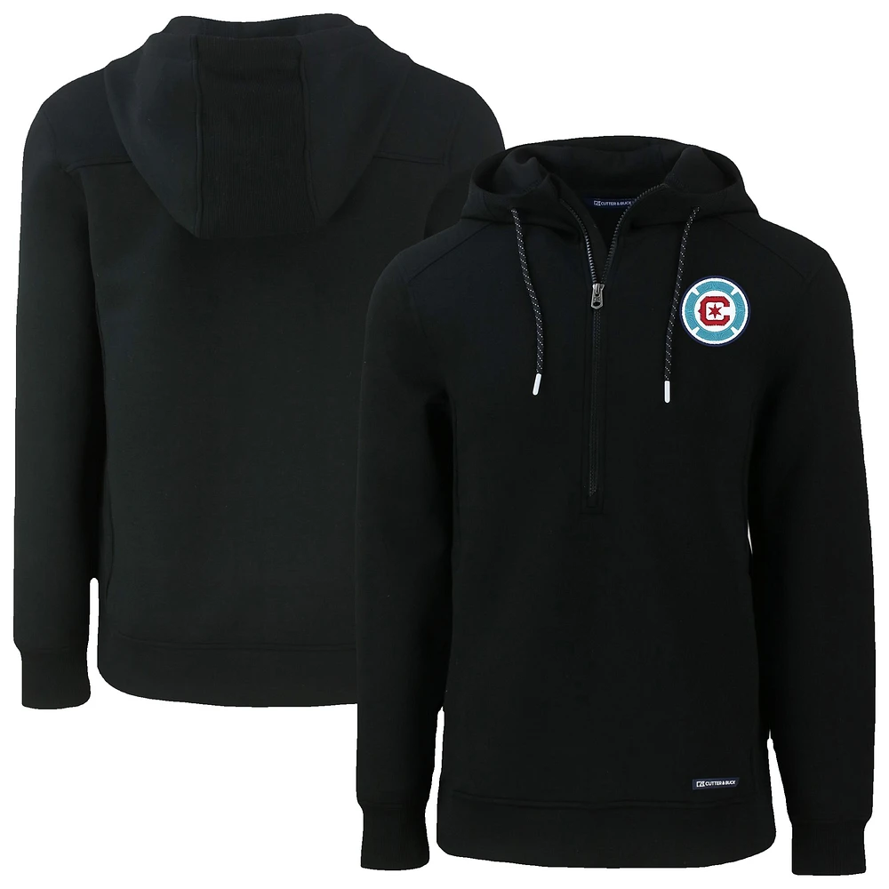 Men's Cutter & Buck Chicago Fire Roam Eco Half-Zip Recycled Pullover Hoodie