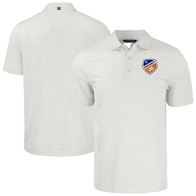 Men's Cutter & Buck White/Gray FC Cincinnati Pike Eco Symmetry Print Stretch Recycled Polo
