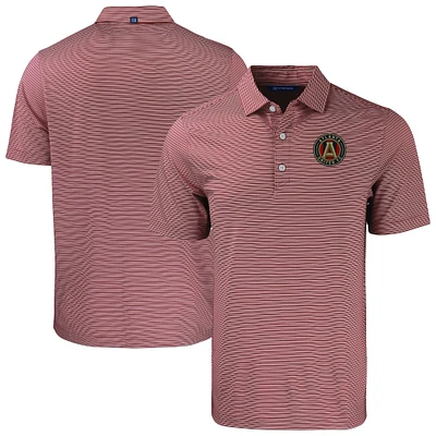 Men's Cutter & Buck Maroon/White Atlanta United FC Forge Eco Double Stripe Stretch Recycled Polo