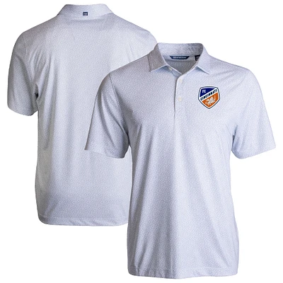 Men's Cutter & Buck White FC Cincinnati Pike Eco Pebble Print Stretch Recycled Polo