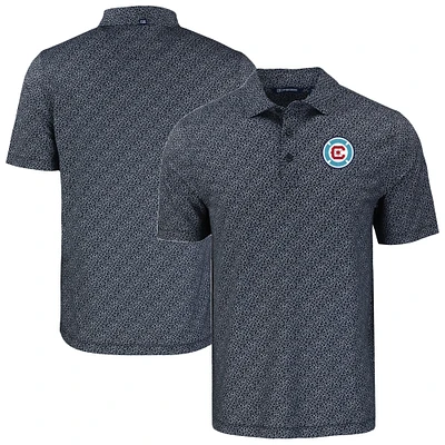 Men's Cutter & Buck Chicago Fire Pike Eco Pebble Print Stretch Recycled Polo