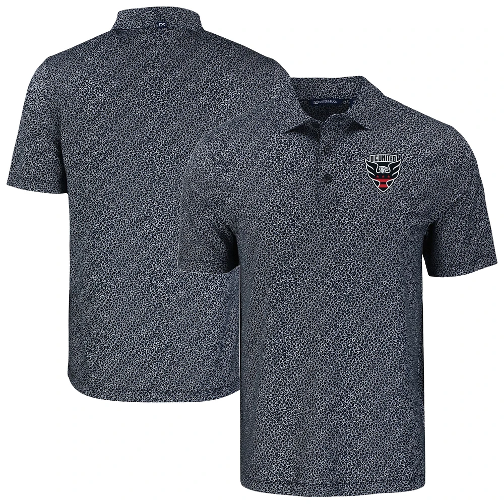 Men's Cutter & Buck D.C. United Pike Eco Pebble Print Stretch Recycled Polo