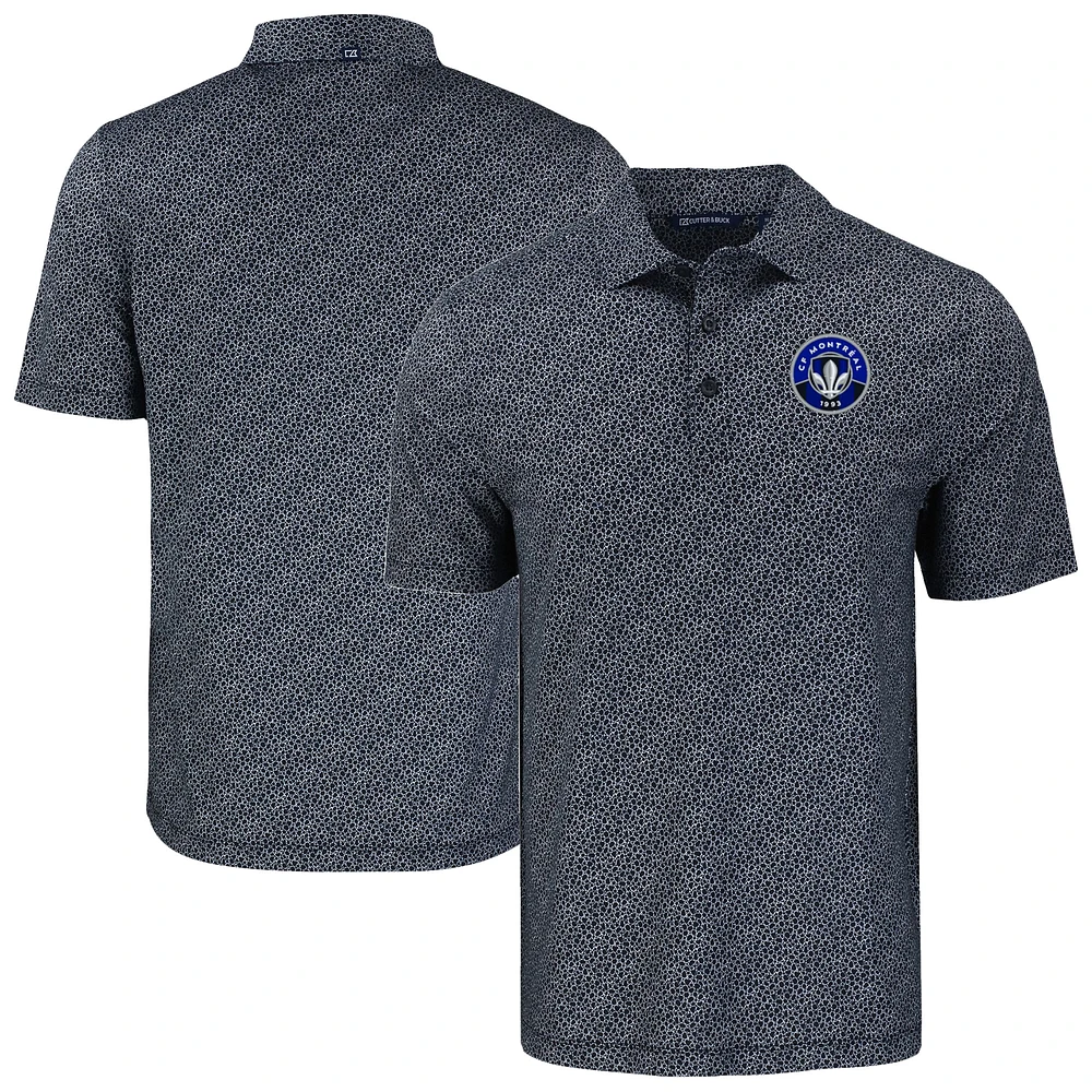 Men's Cutter & Buck CF Montreal Pike Eco Pebble Print Stretch Recycled Polo