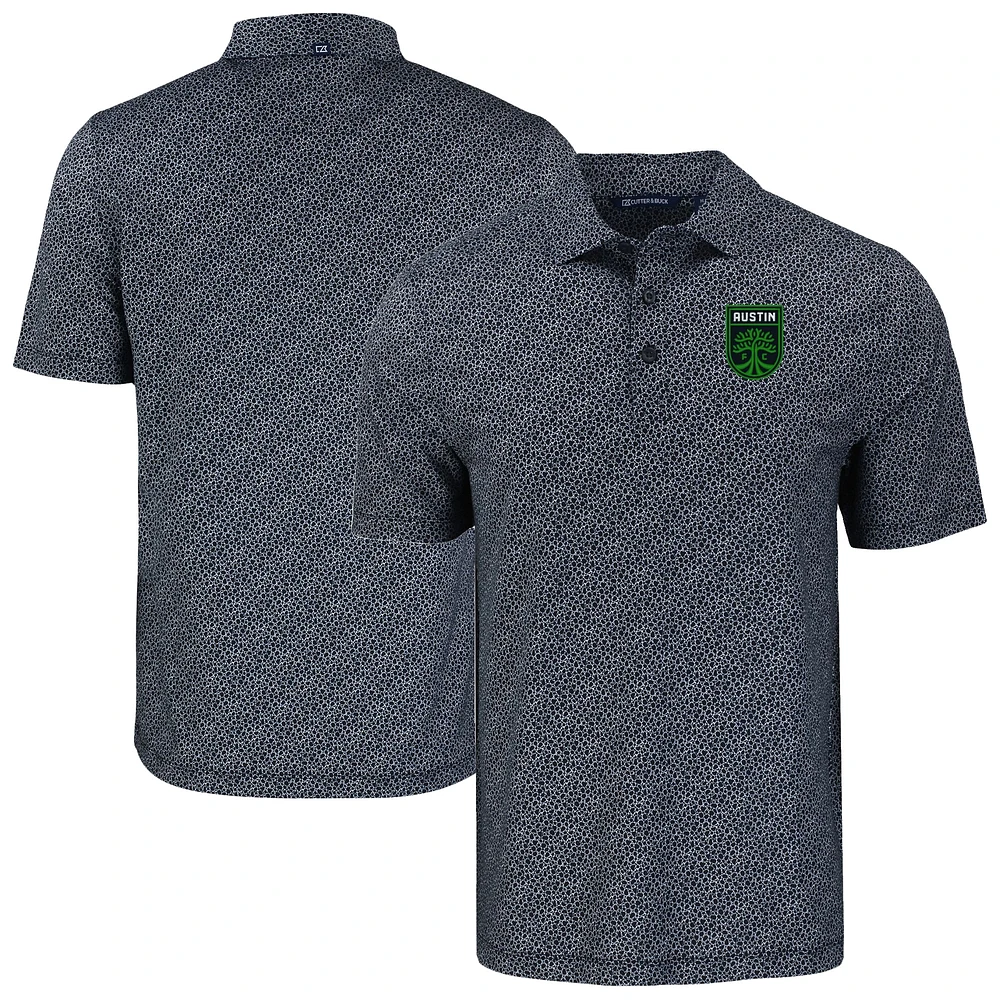 Men's Cutter & Buck Austin FC Pike Eco Pebble Print Stretch Recycled Polo